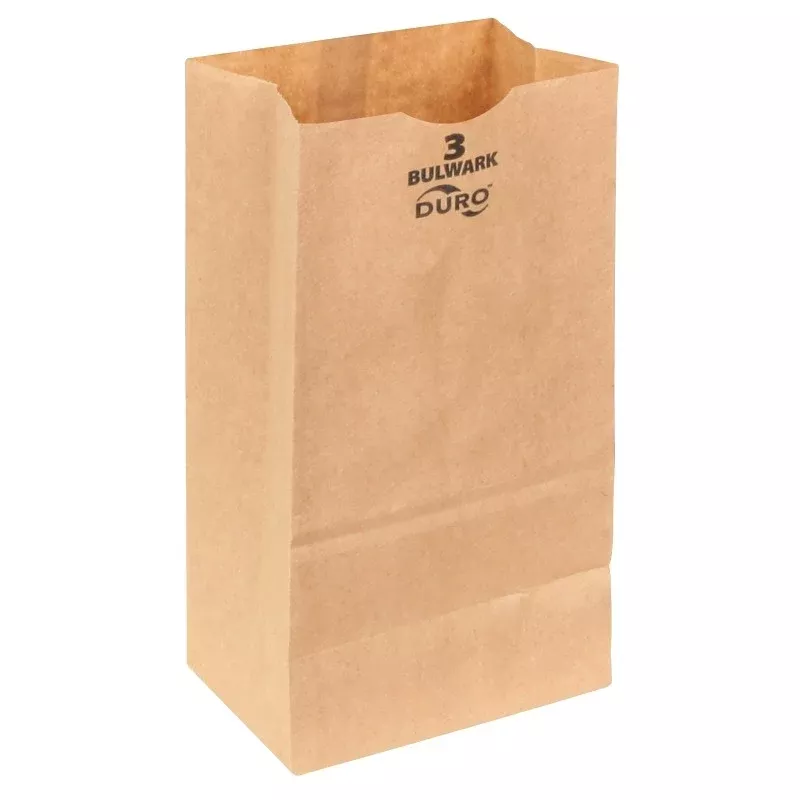 Duro Bag 71003 Series Heavy-Duty SOS Bag, 2-15/16 in W, 4-3/4 in L, Virgin Paper, Kraft
