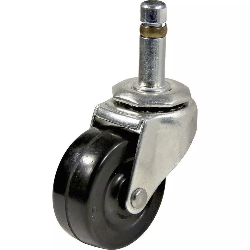 Rubber Wheel Caster, Friction-Grip Stem, 2 In.