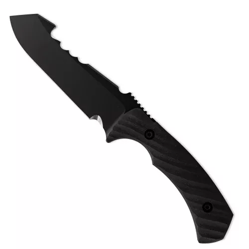Toor Knives Egress Fixed Blade Carbon Black G10 Handle Black Blade