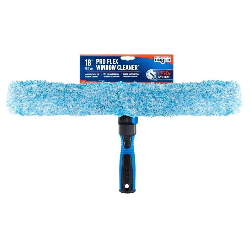 Unger Professional 981660 2-In-1 Window Cleaner, 18 in L Head, Plastic Head, 3.54 in L